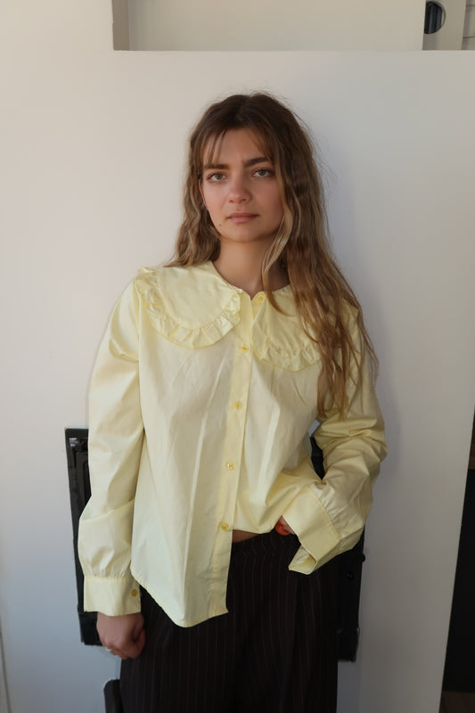 Chemise frou-frou jaune