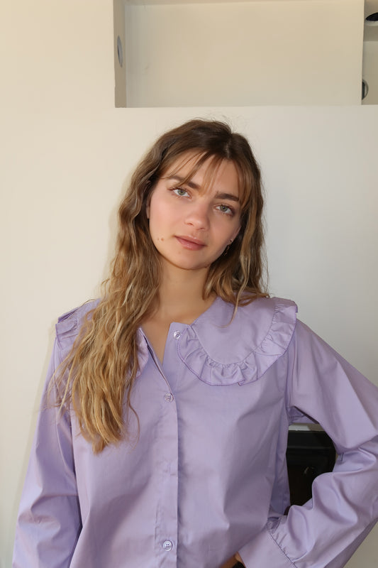 Chemise frou-frou violet
